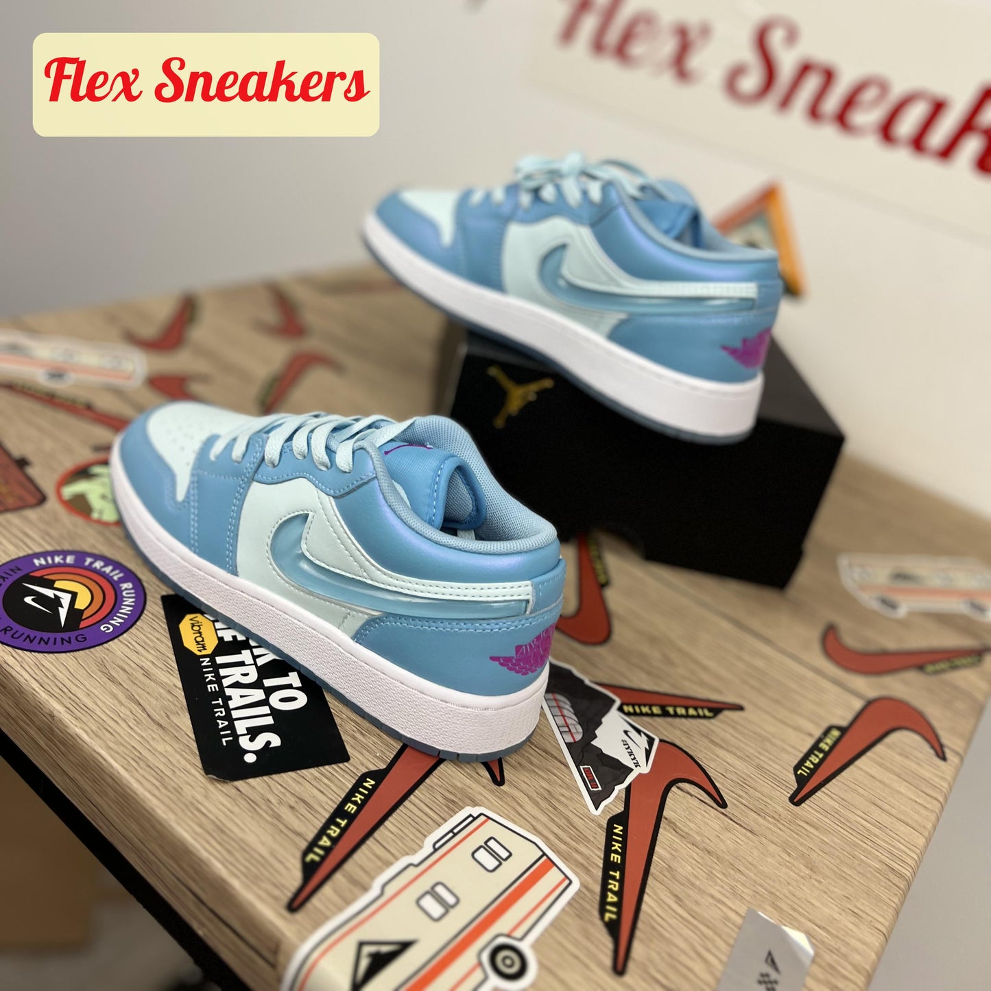 Air Jordan 1 Low SE (GS) Aquarius-Blue