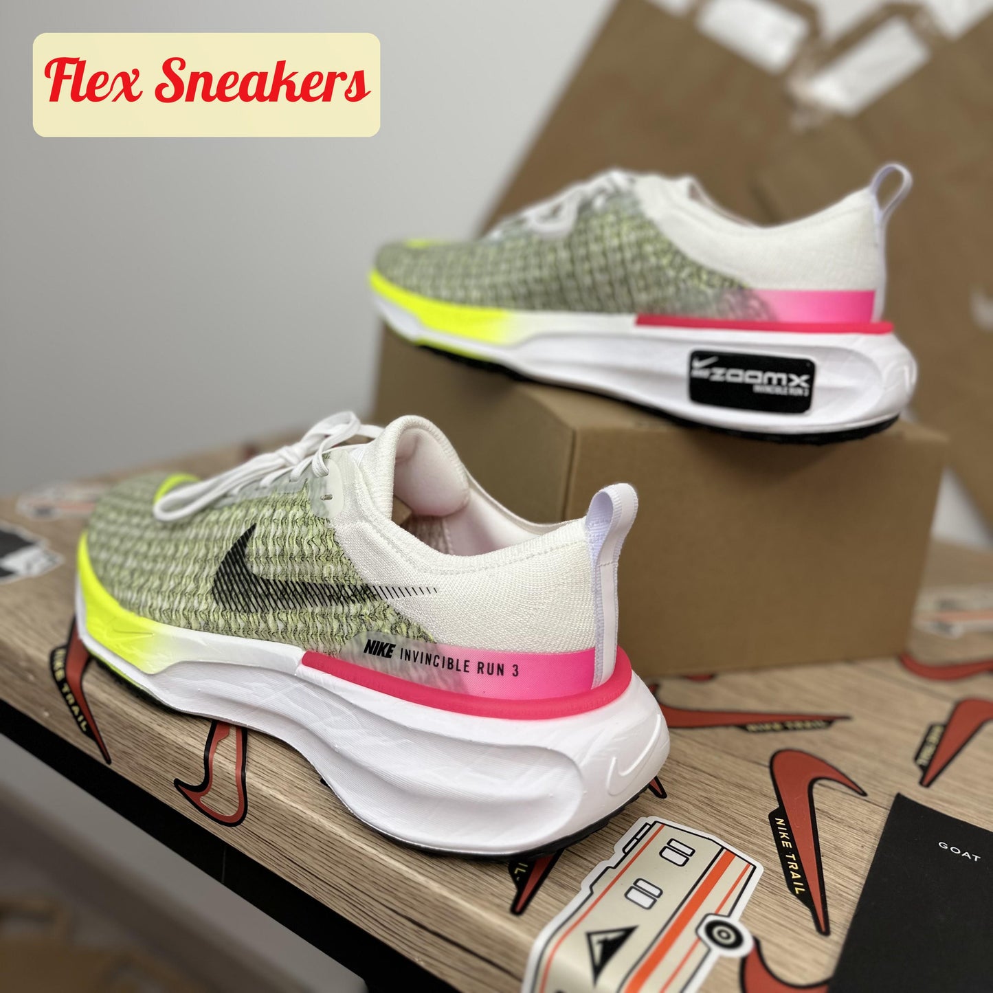 ZoomX Invincible Run FK 3 White/Volt