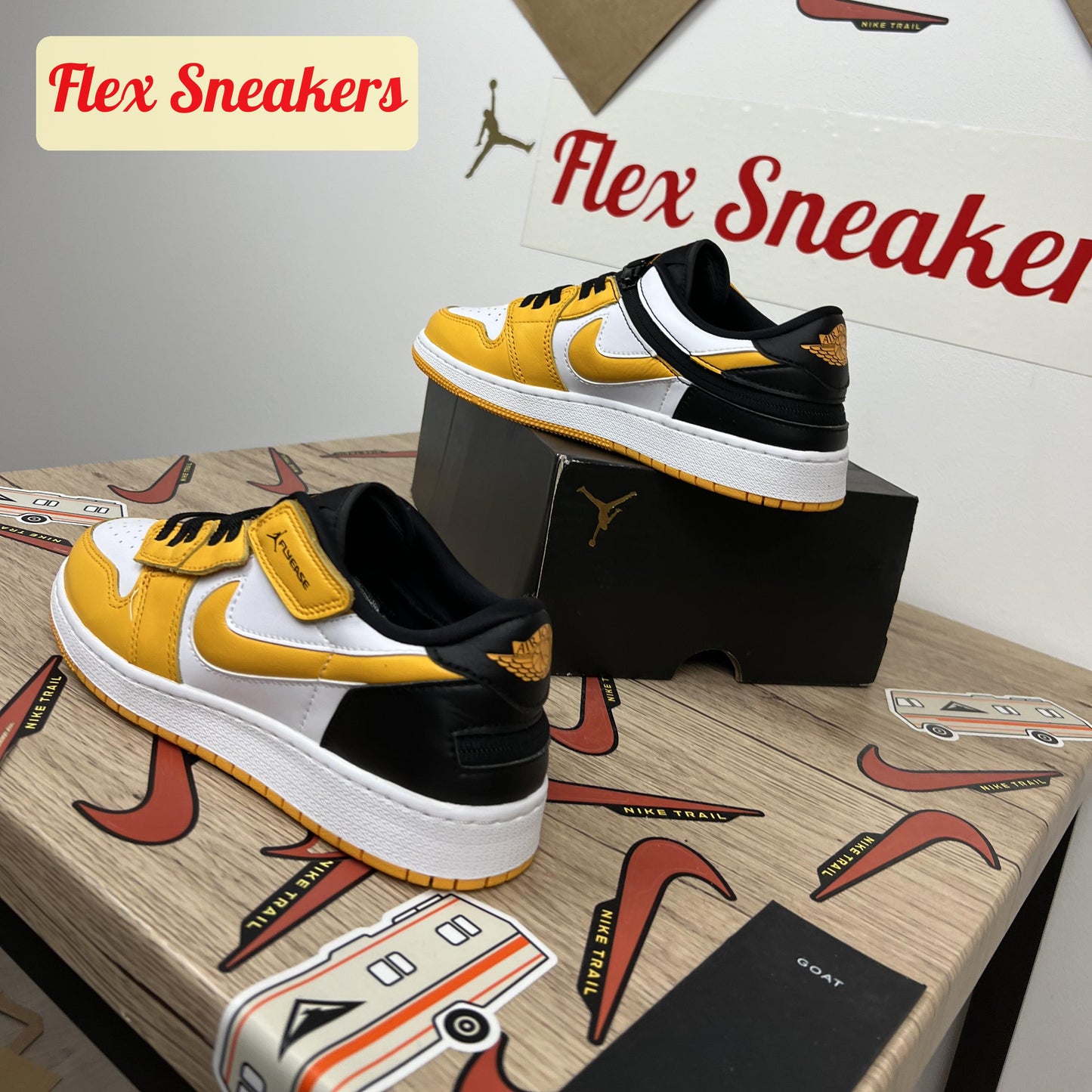 Air Jordan 1 Low FlyEase (GS) Yellow/Black