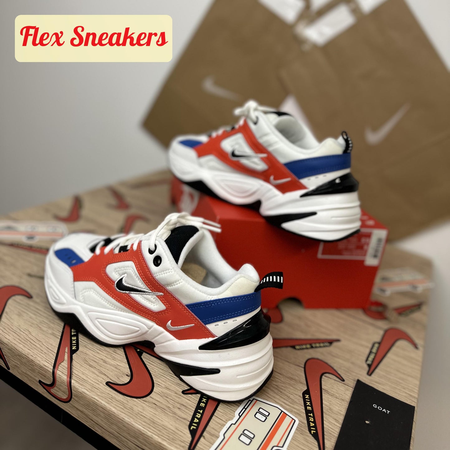 Nike M2K Tekno Orange/Blue
