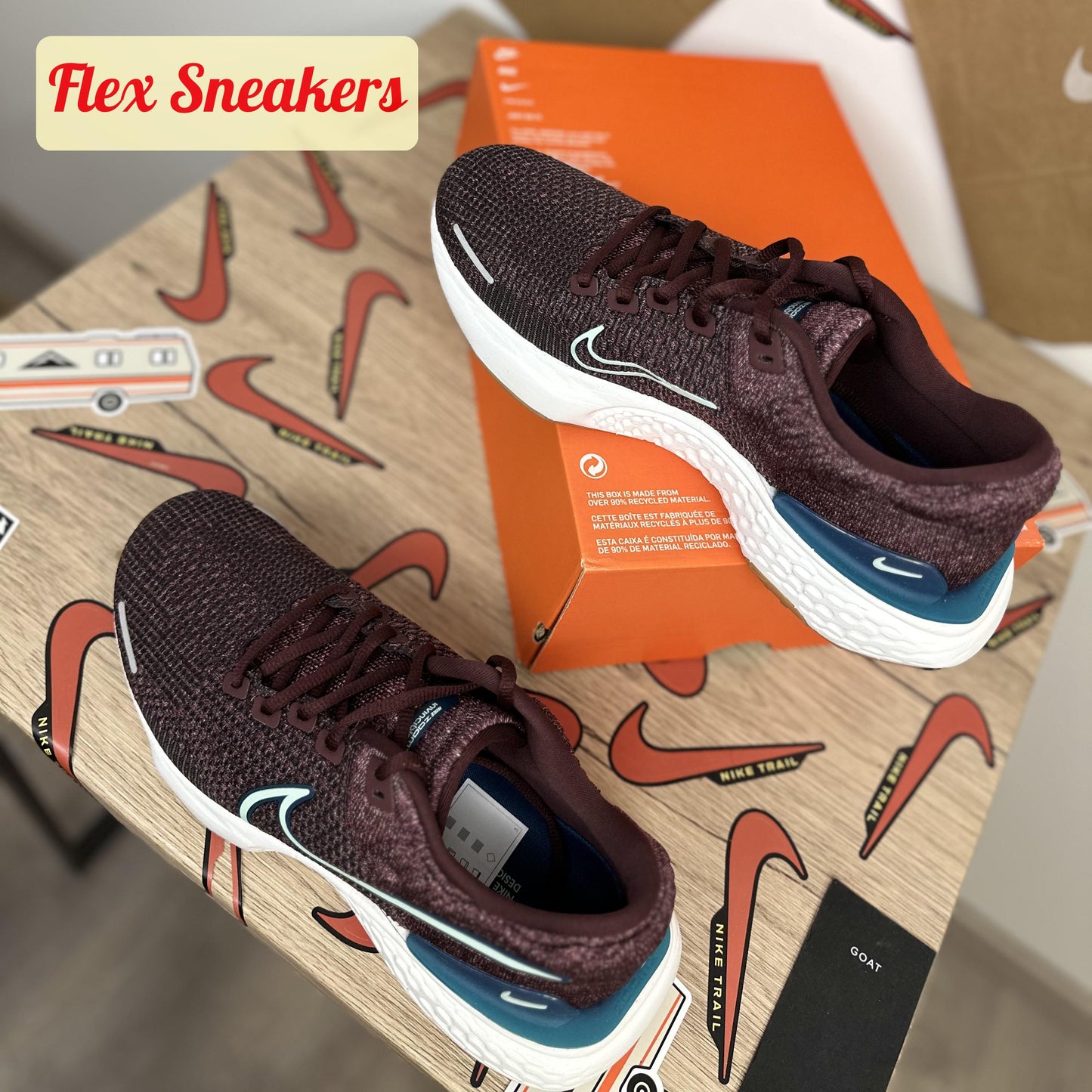 ZoomX Invincible Run FK 2 Burgundowe