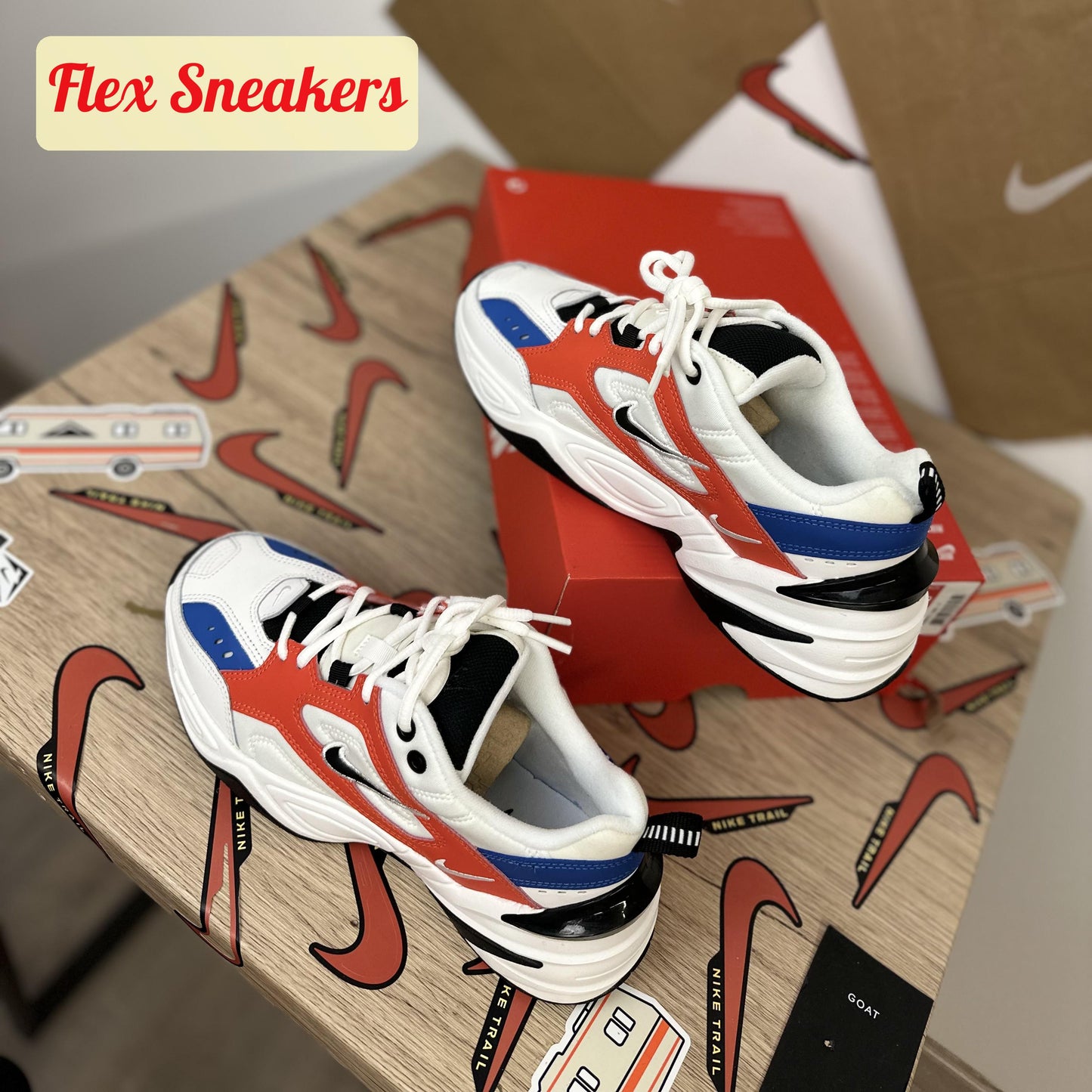 Nike M2K Tekno Orange/Blue