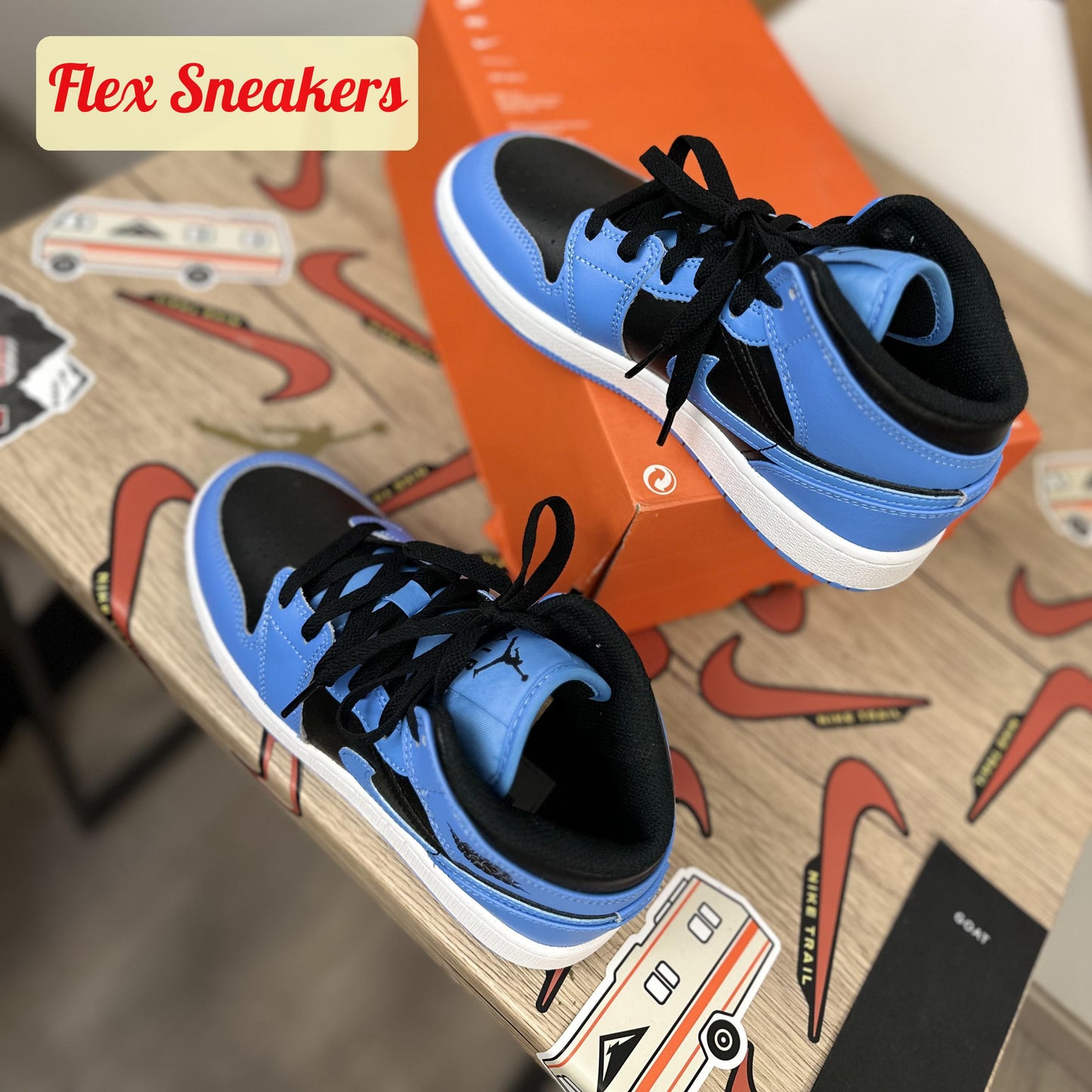 Air Jordan 1 Mid (GS) Blue/Black