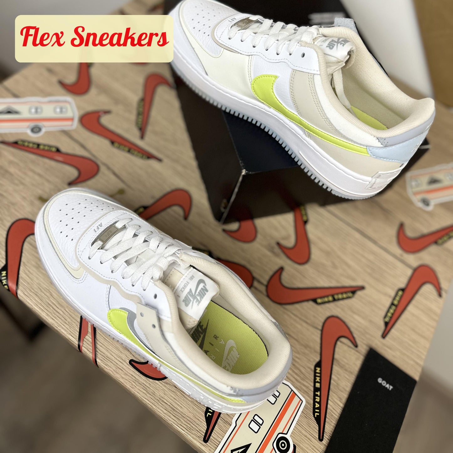 W Air Force 1 Shadow White/Lemon-Twist