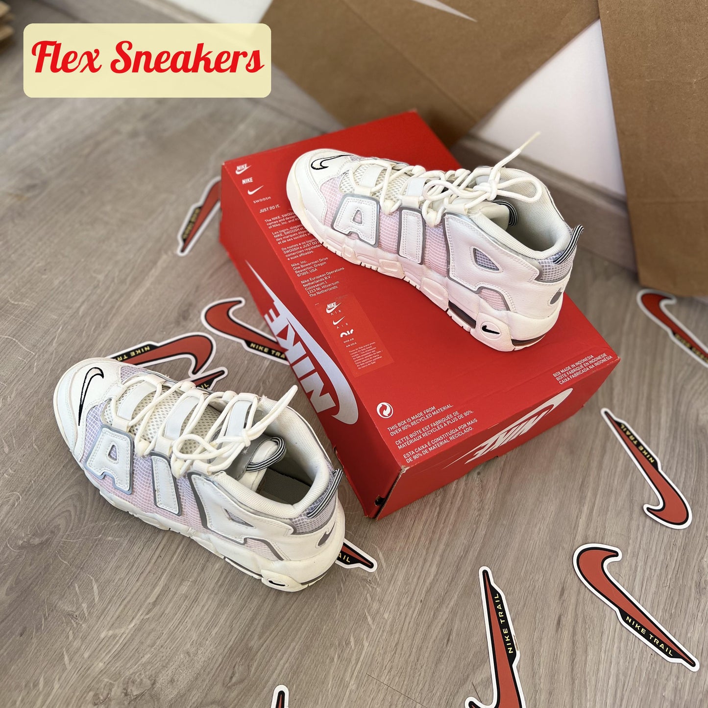 Air More Uptempo (GS) White/Pink
