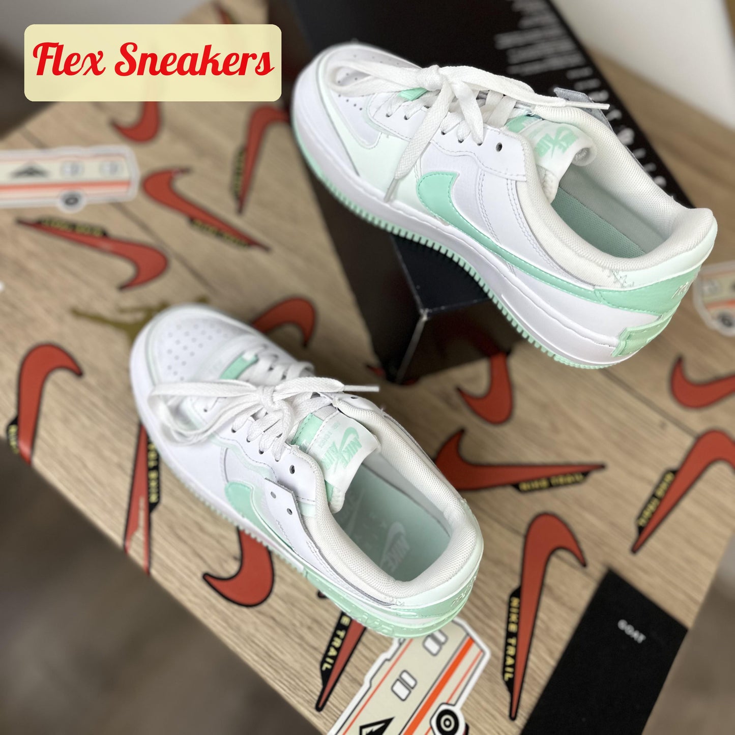 W Air Force 1 LE (GS) White/Barely-Green