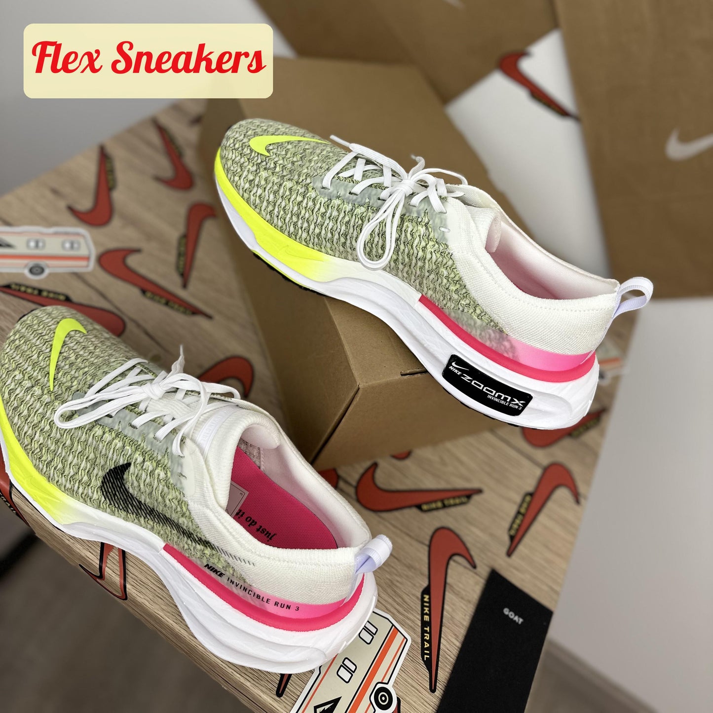 ZoomX Invincible Run FK 3 White/Volt