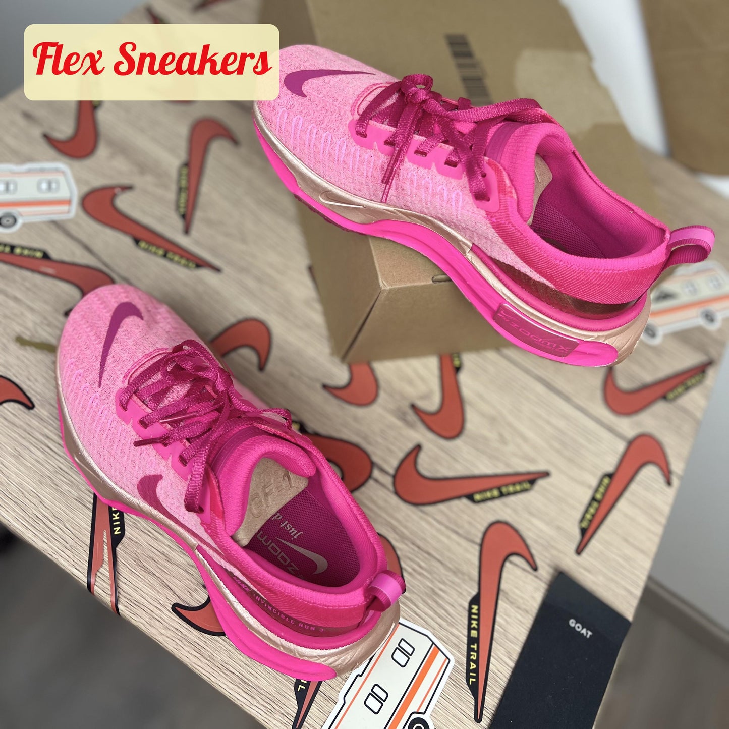 W ZoomX Invincible Run FK 3 Fierce-Pink