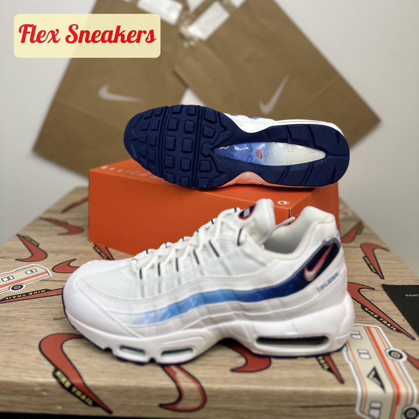 Air Max 95 White/Red/Blue