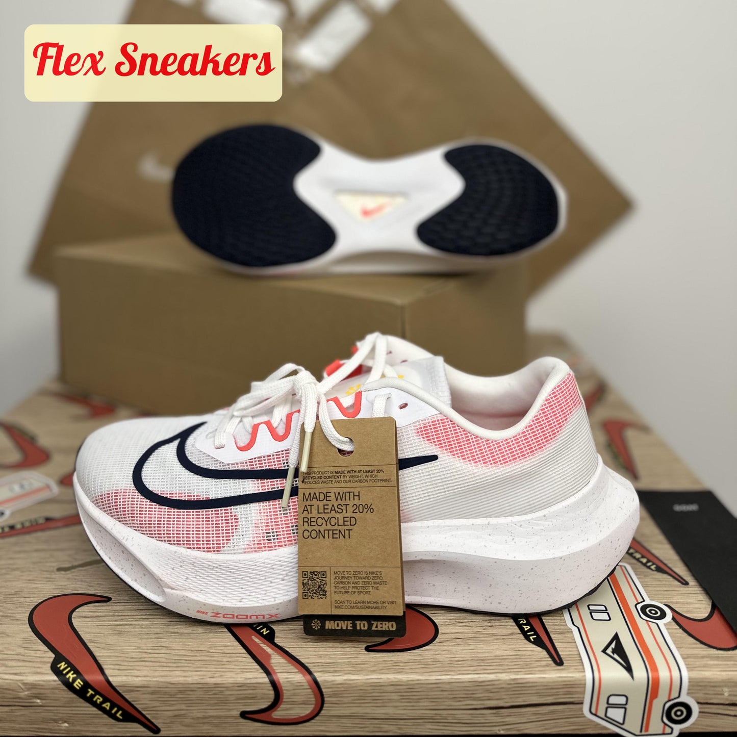Zoom Fly 5 White/Bright-Crimson