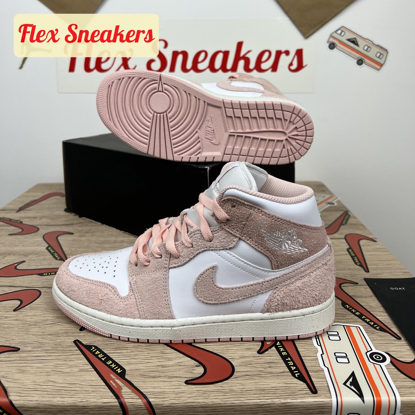 Air Jordan 1 Mid SE White/Pink