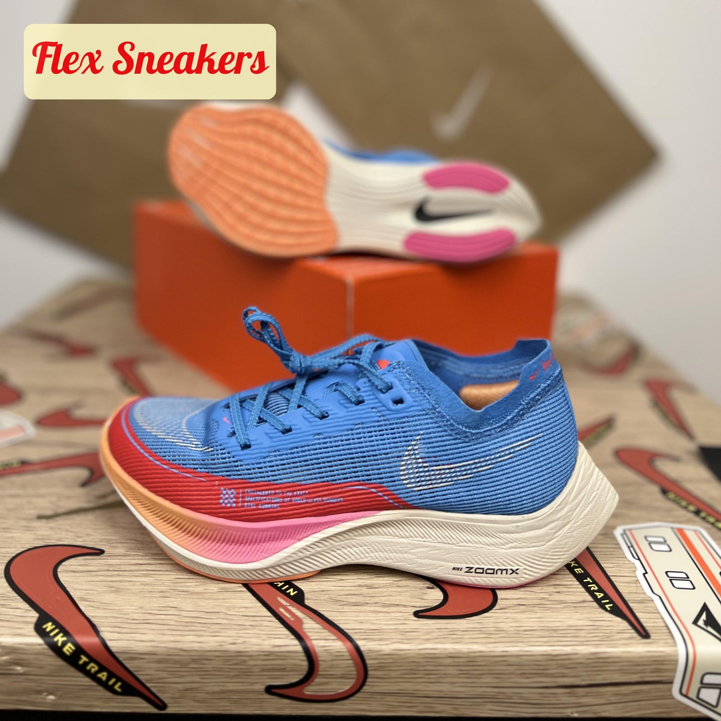 W ZoomX Vaporfly Next% 2 University-Blue