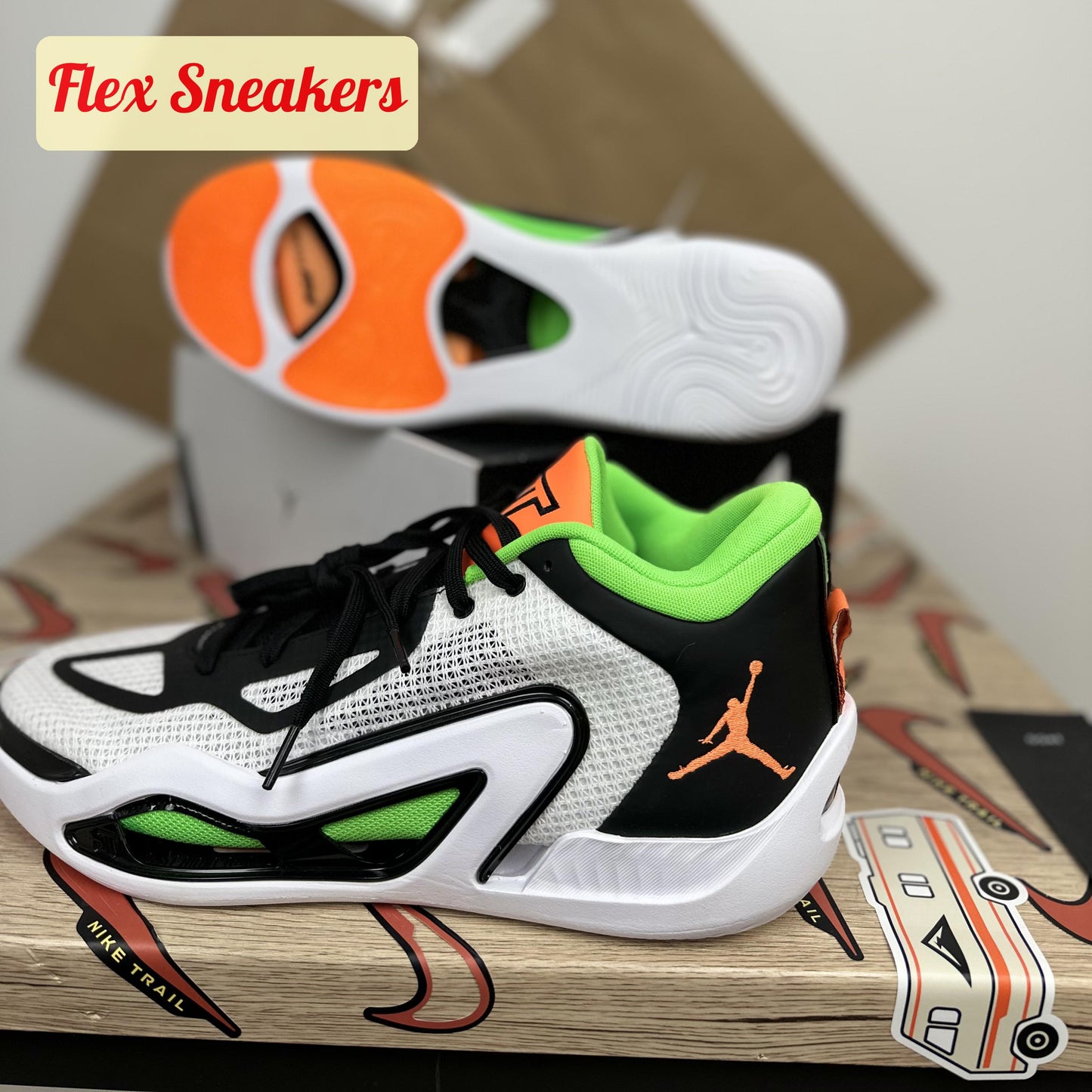 Jordan Tatum 1 White/Total-Orange