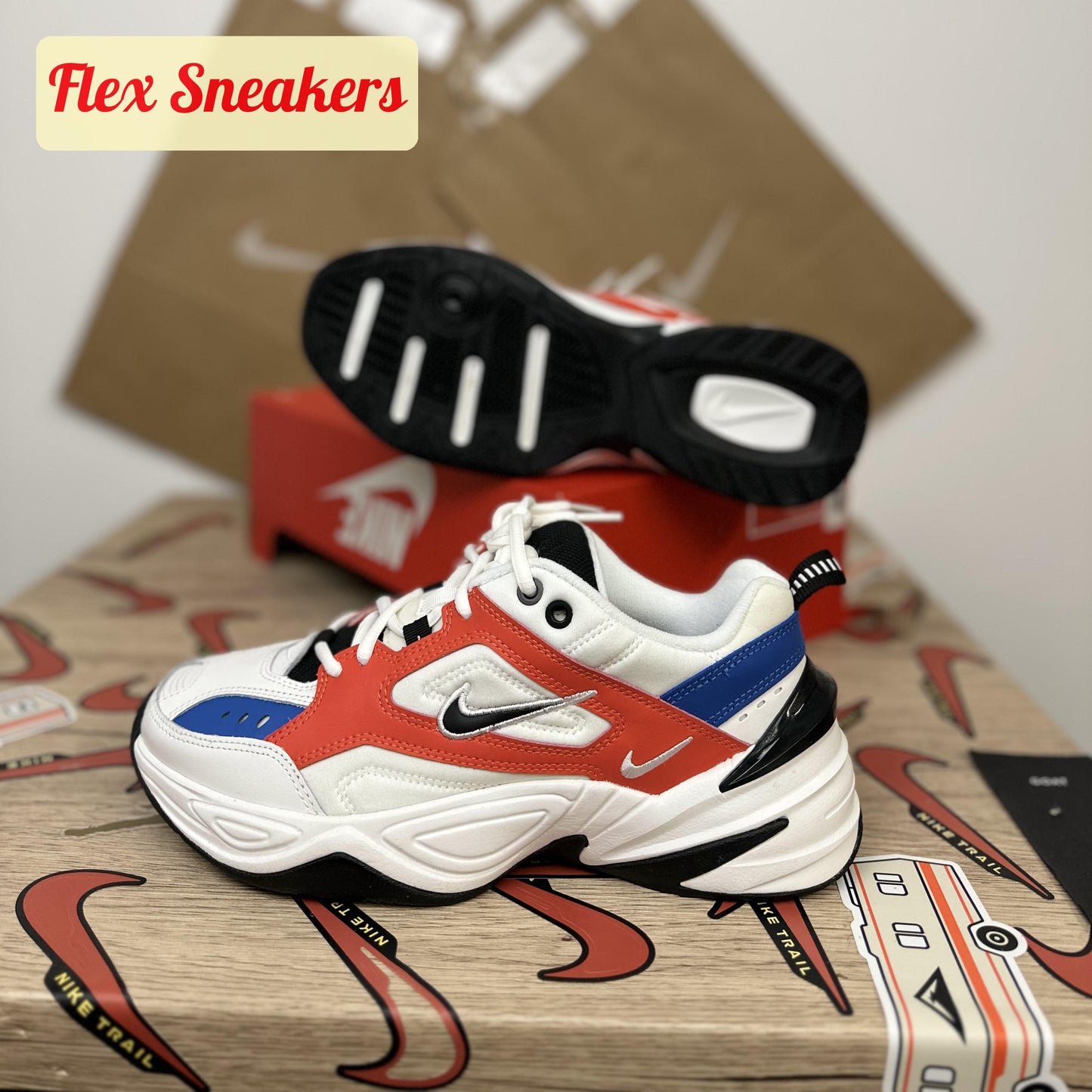 Nike M2K Tekno Orange/Blue