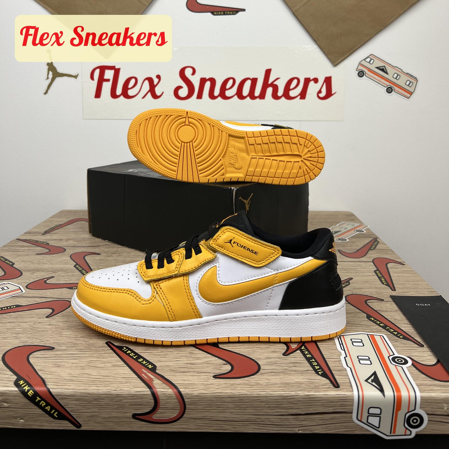 Air Jordan 1 Low FlyEase (GS) Yellow/Black
