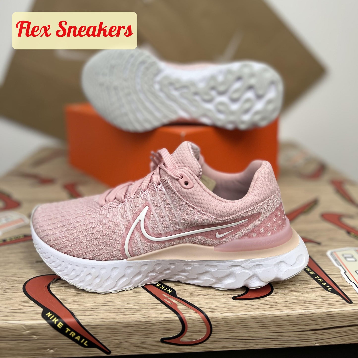 W React Infinity Run FK 3 Pink-Glaze