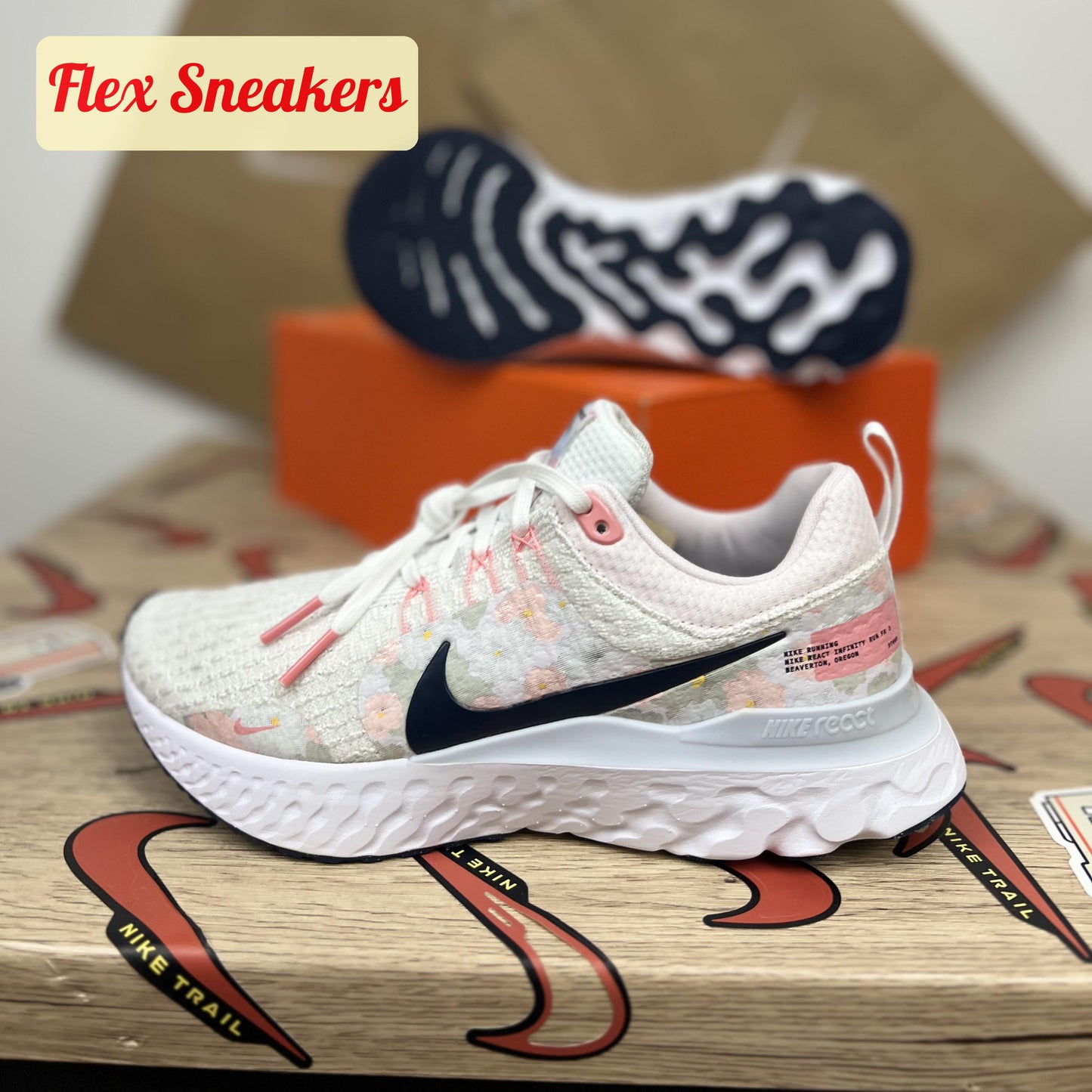 W React Infinity Run FK 3 Premium Floral-Watercolor