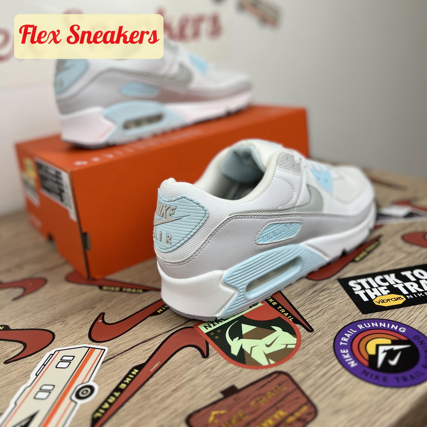 Air Max 90 White/Glacier-Blue