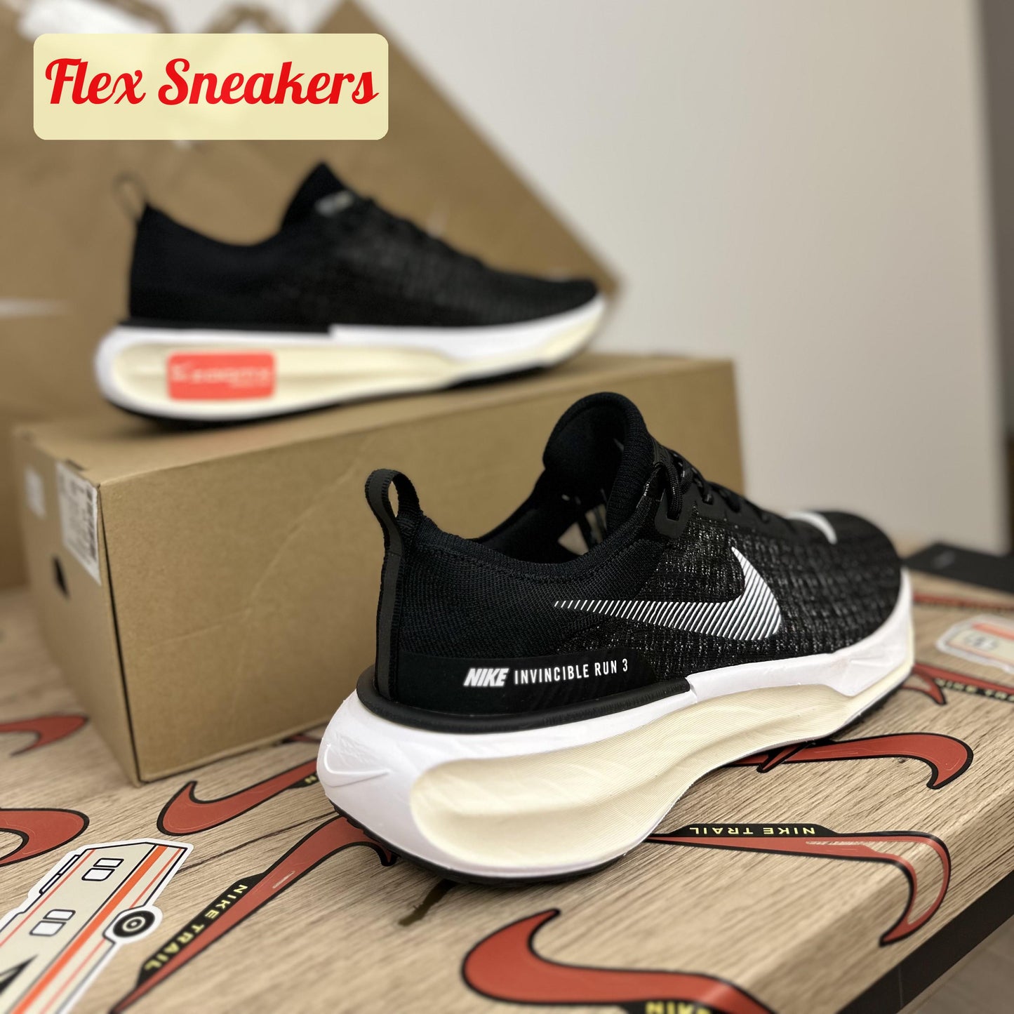 ZoomX Invincible Run FK 3 Black/Beige