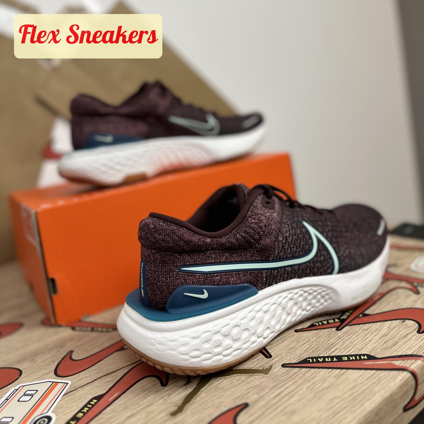 ZoomX Invincible Run FK 2 Burgundowe