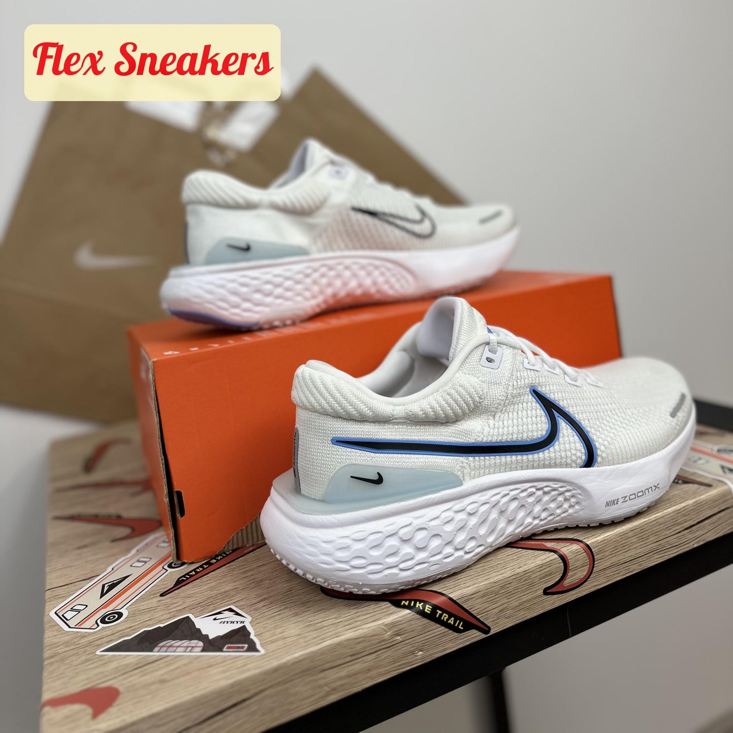 ZoomX Invincible Run FK 2 White/University-Blue