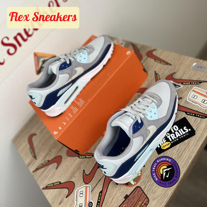 Air Max 90 Pure-Platinum/Court-Blue