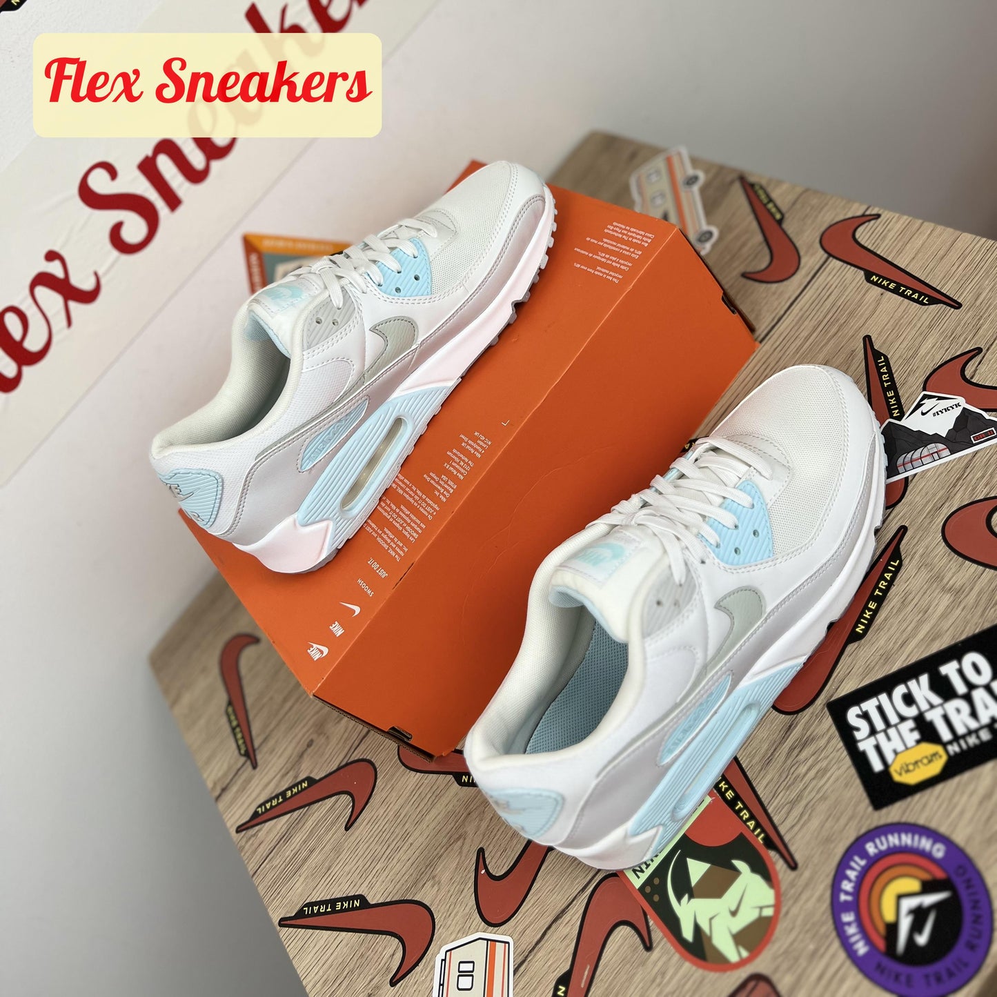 Air Max 90 White/Glacier-Blue