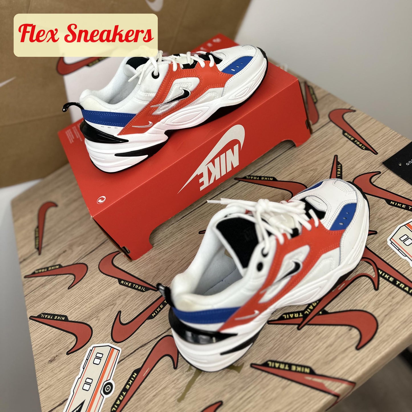 Nike M2K Tekno Orange/Blue