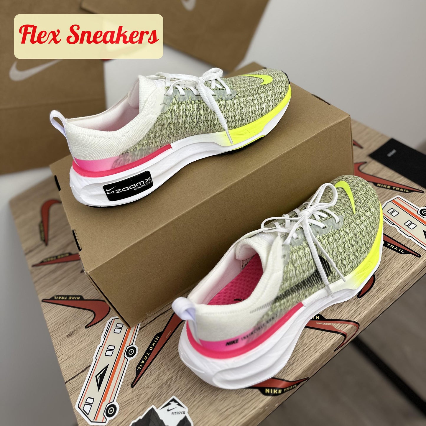 ZoomX Invincible Run FK 3 White/Volt