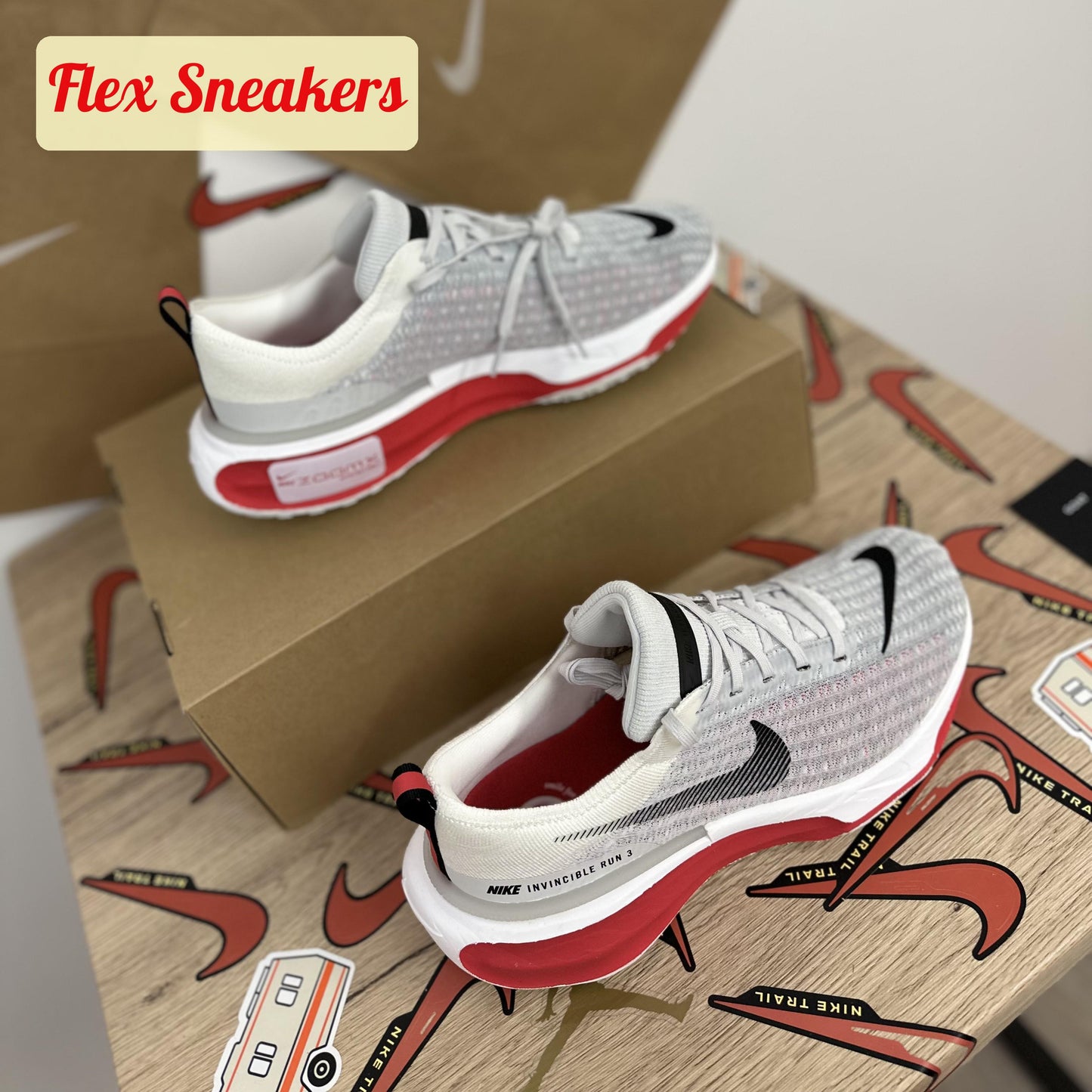 ZoomX Invincible Run FK 3 White/Red