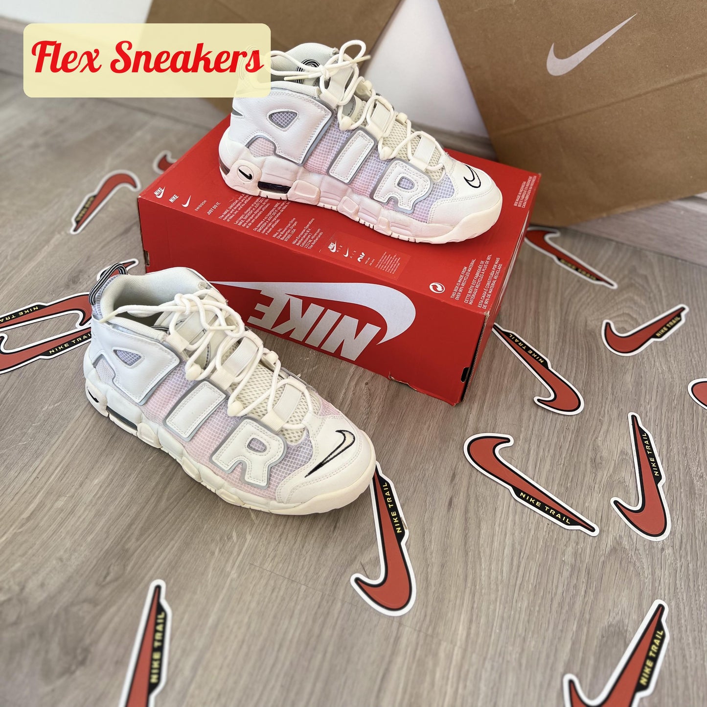 Air More Uptempo (GS) White/Pink