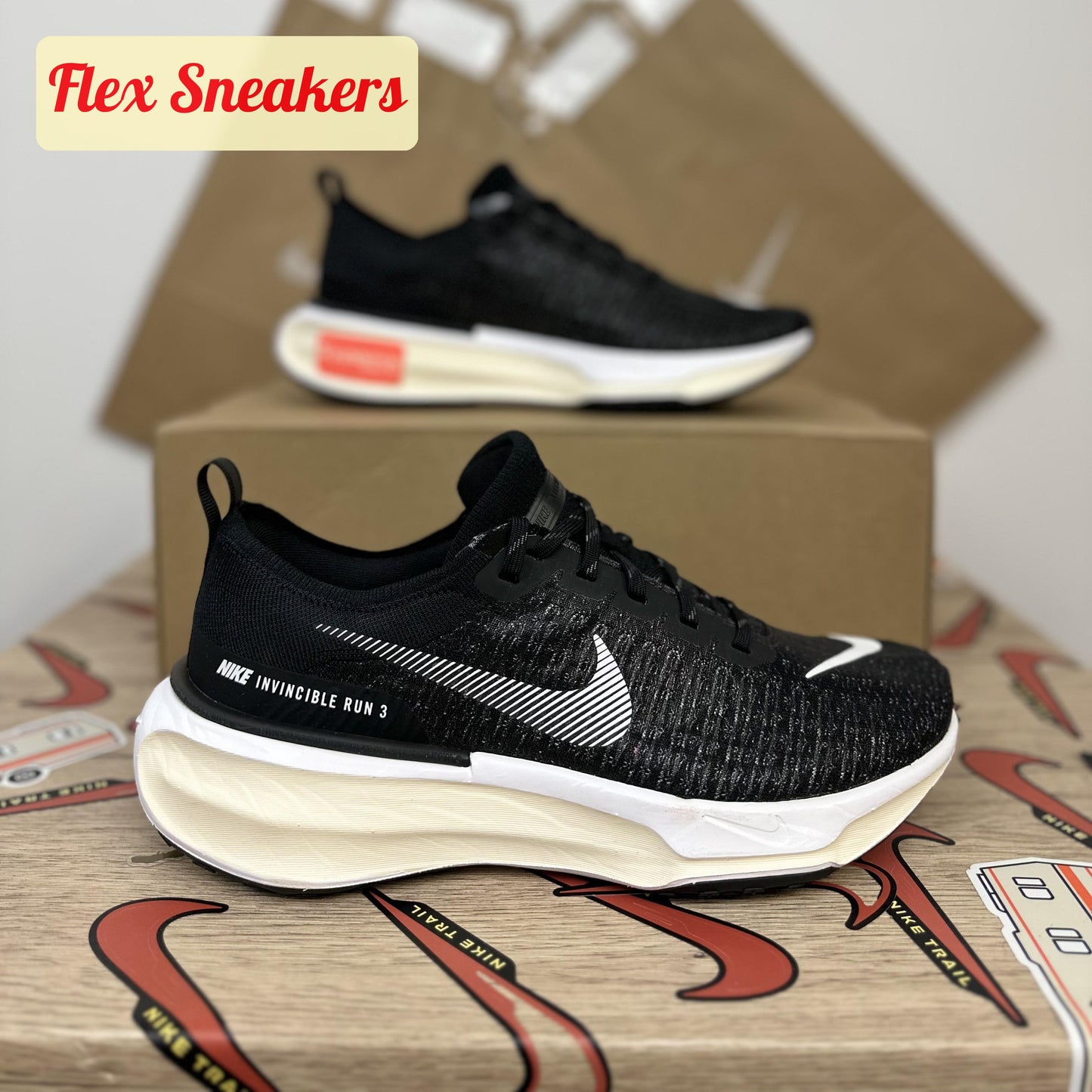 ZoomX Invincible Run FK 3 Black/Beige