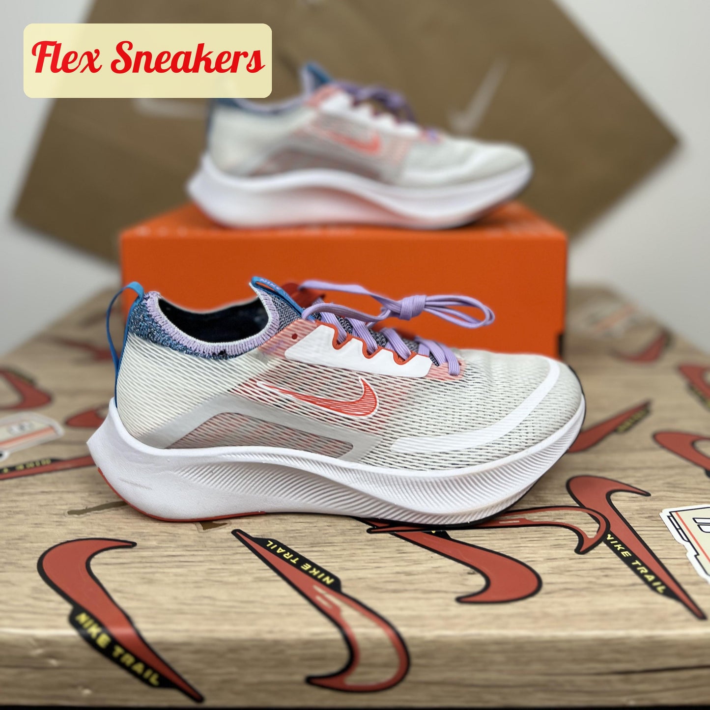 W Zoom Fly 4 White/Orange-Lilac
