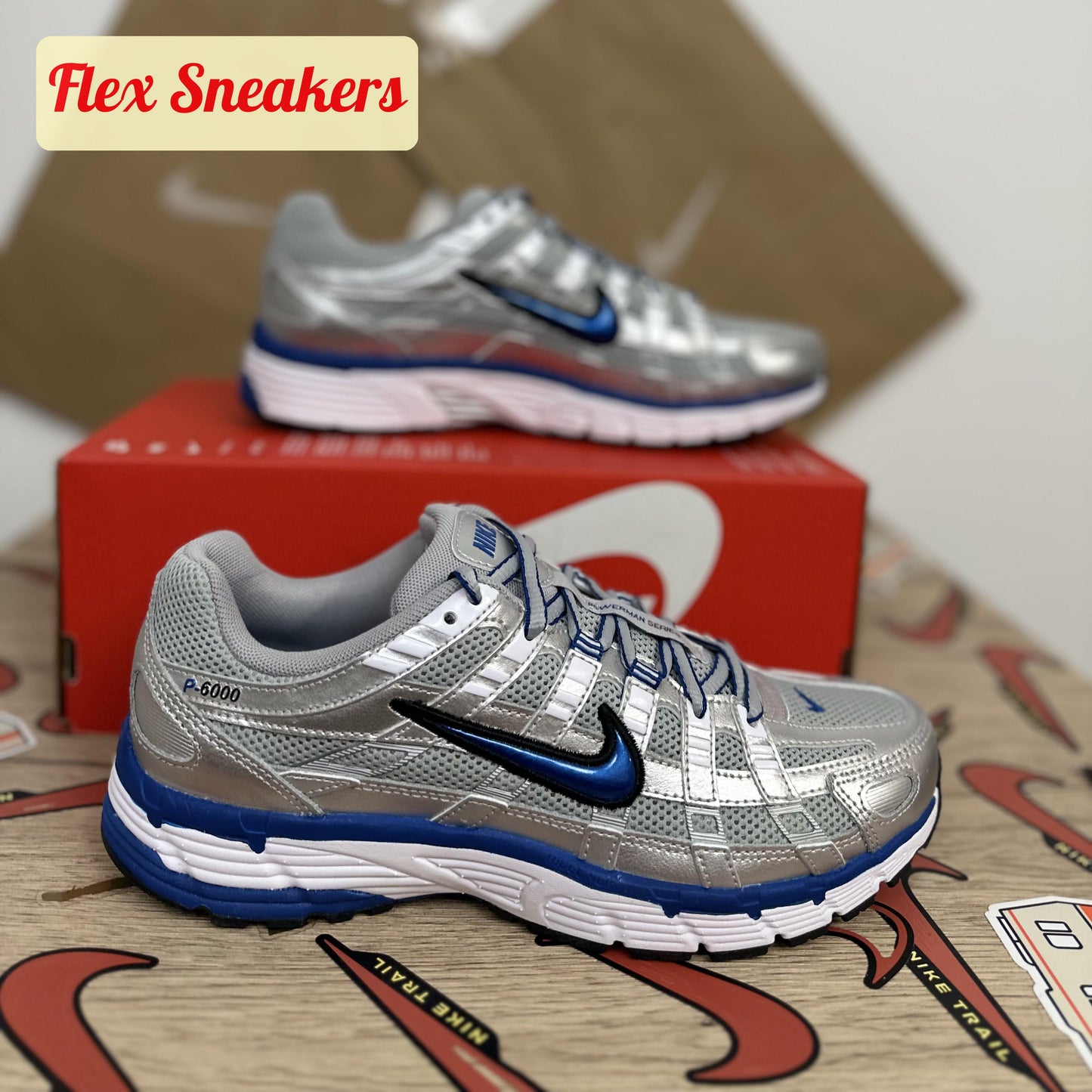 P-6000 Metallic-Silver/Team-Royal