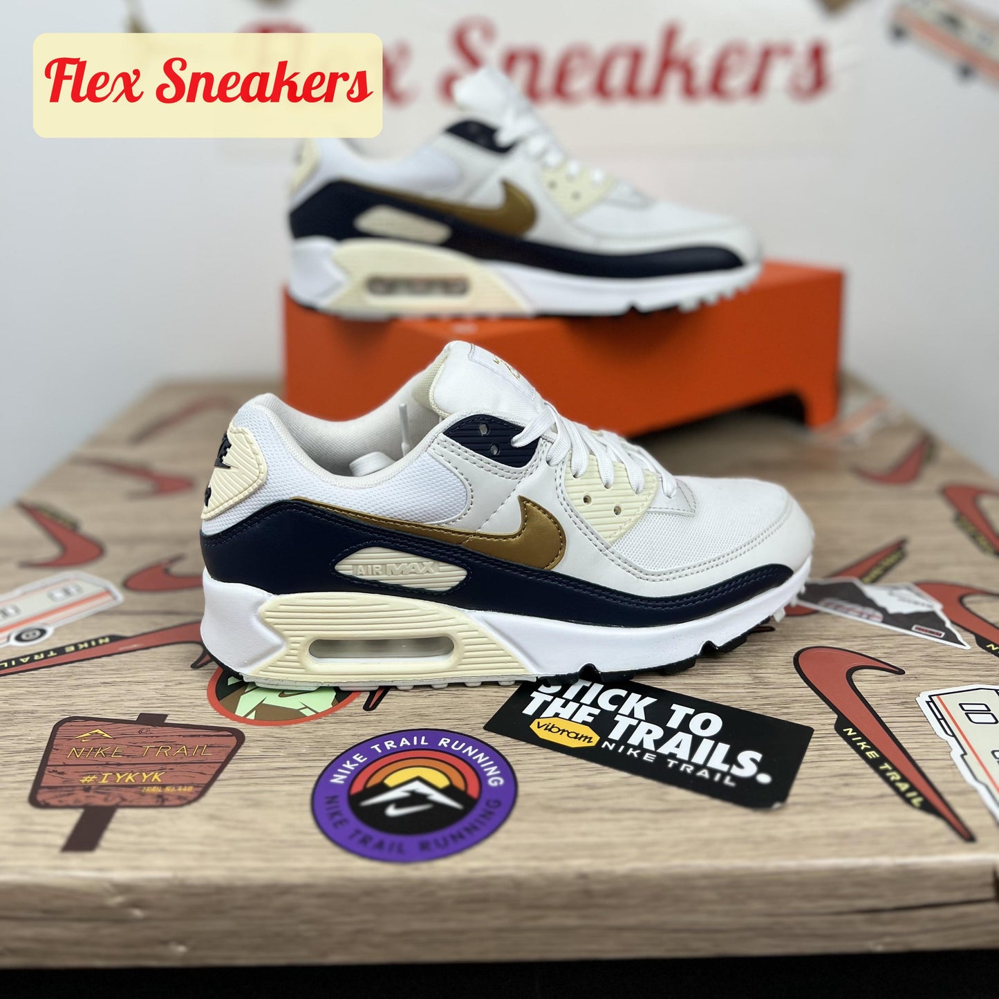 Air Max 90 NN White/Metalic-Gold