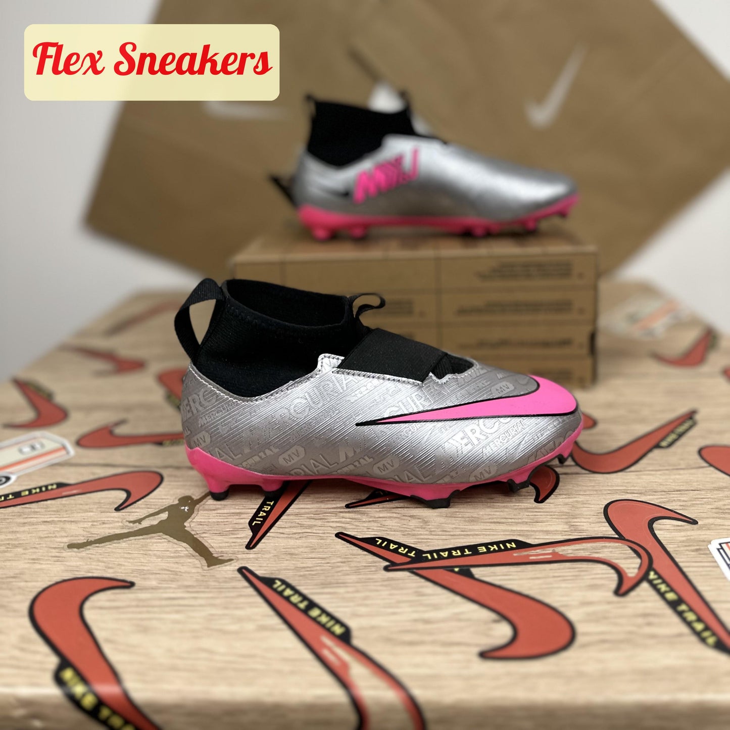 JR Zoom Superfly 9 Academy XXV FG/MG Silver/Pink