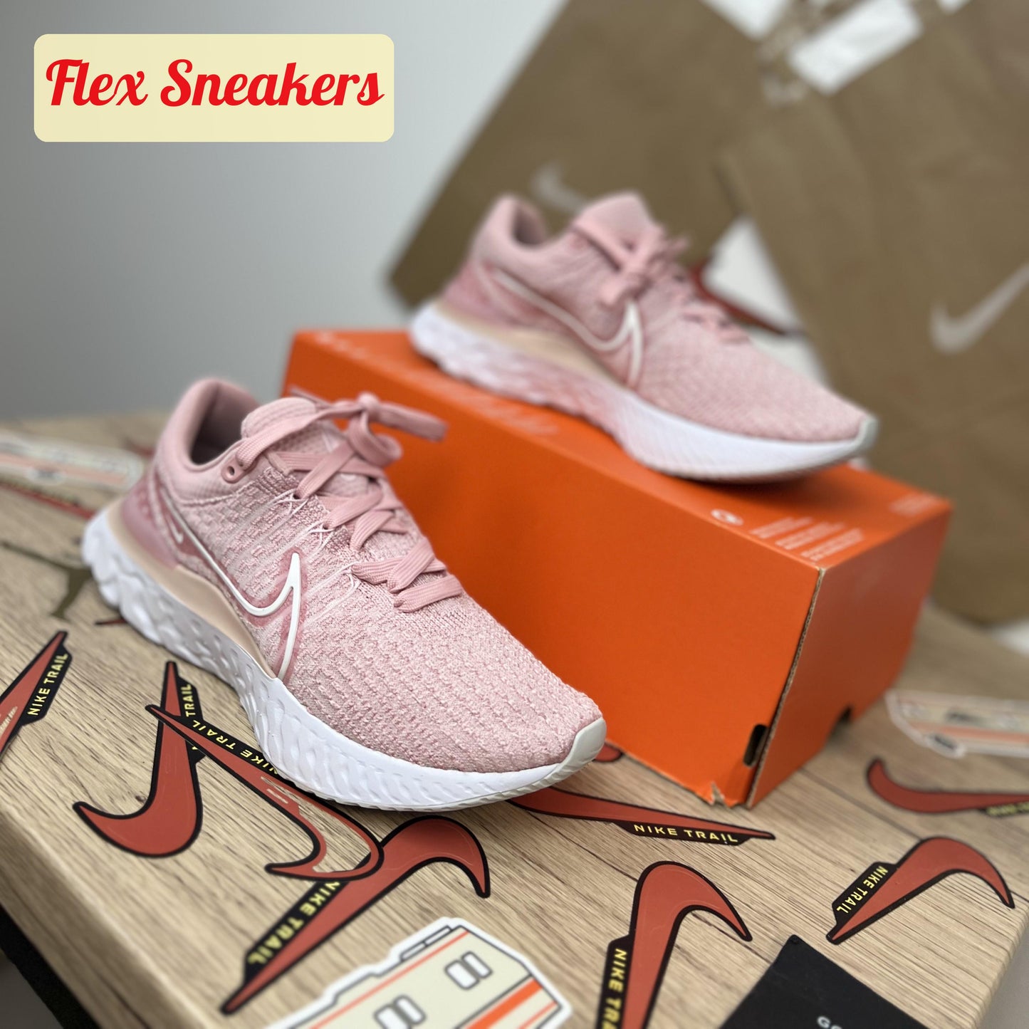 W React Infinity Run FK 3 Pink-Glaze