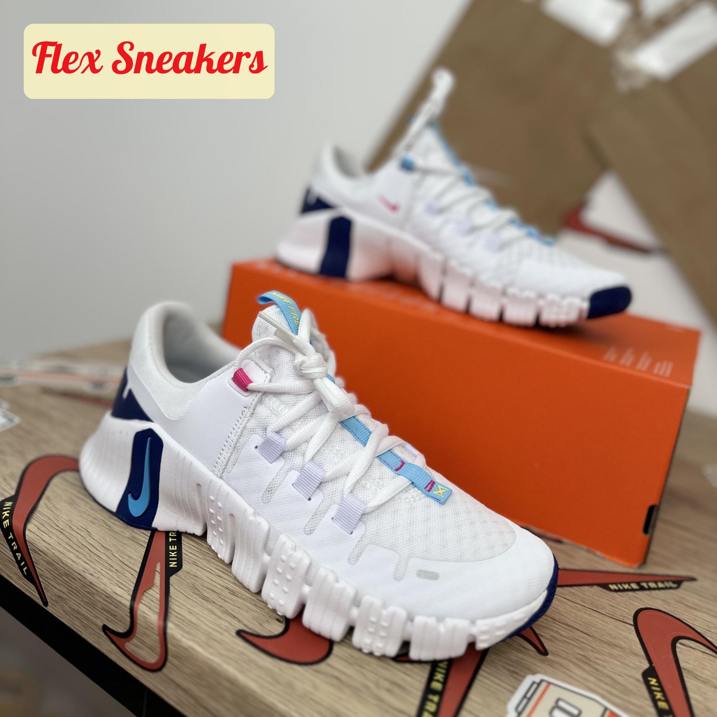 W Free Metcon 5 White/Blue