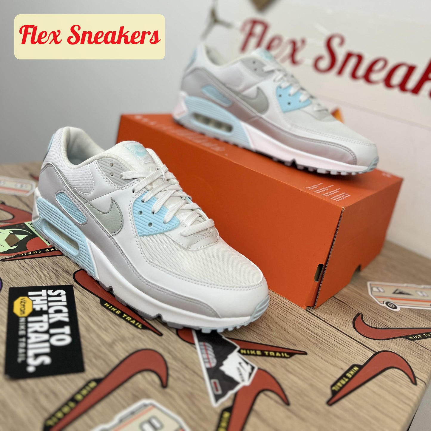 Air Max 90 White/Glacier-Blue