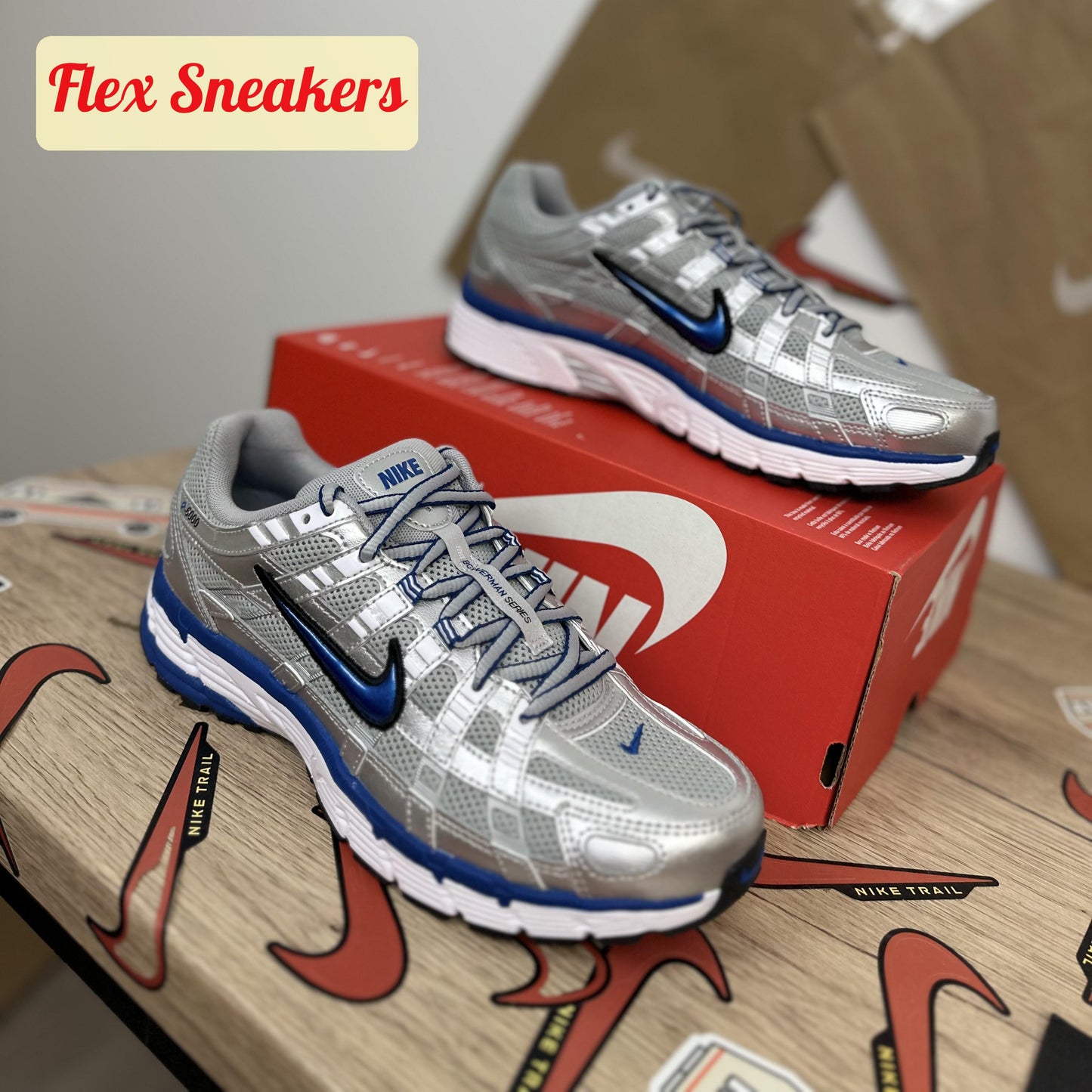 P-6000 Metallic-Silver/Team-Royal