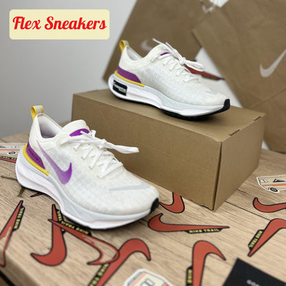 W ZoomX Invincible Run FK 3 White/Vivid-Purple
