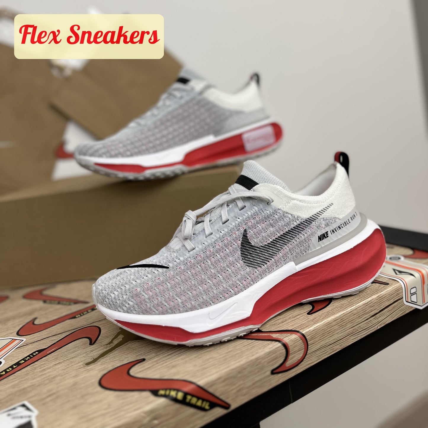 ZoomX Invincible Run FK 3 White/Red