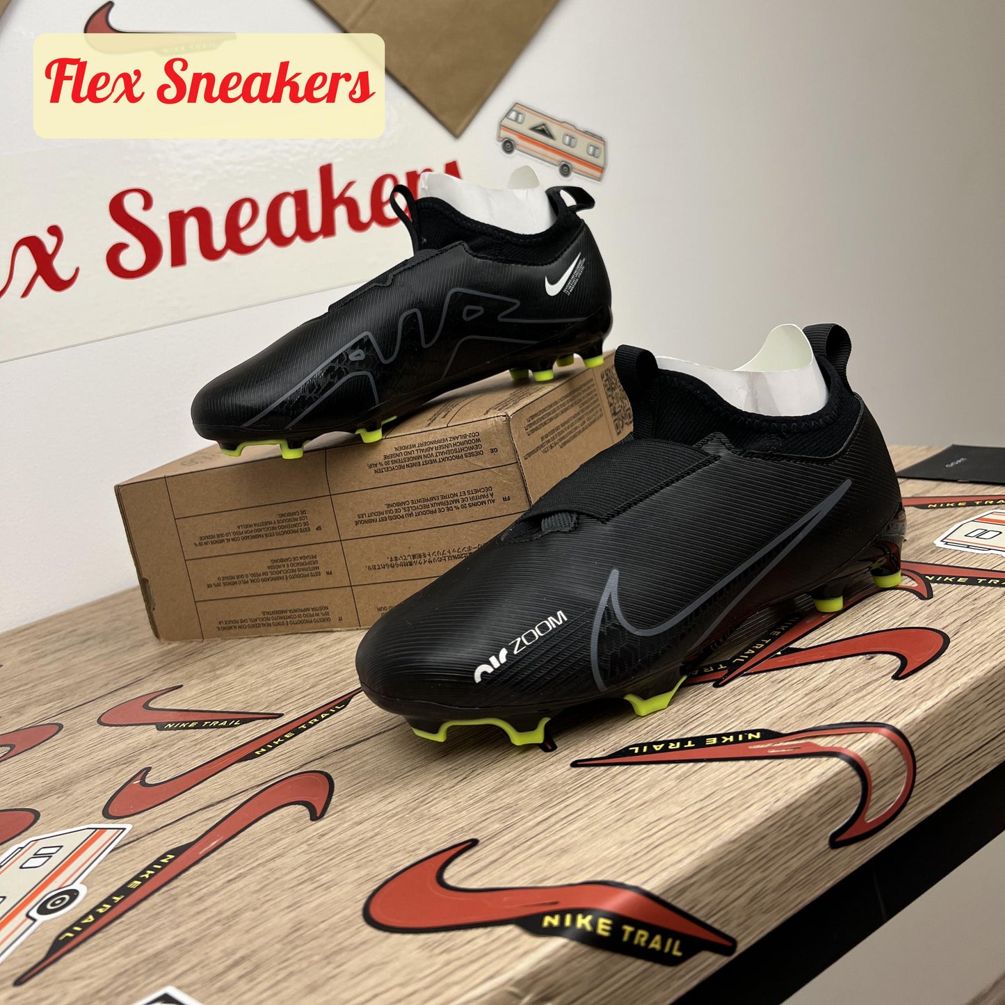 JR Zoom Vapor 15 Academy FG/MG Black