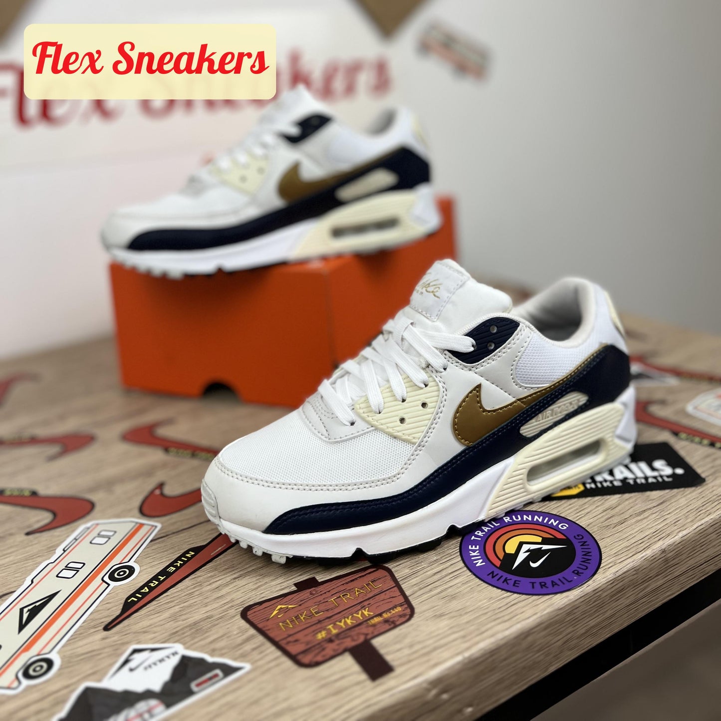 Air Max 90 NN White/Metalic-Gold