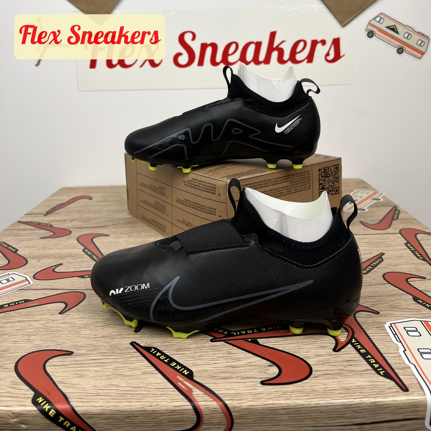 JR Zoom Vapor 15 Academy FG/MG Black