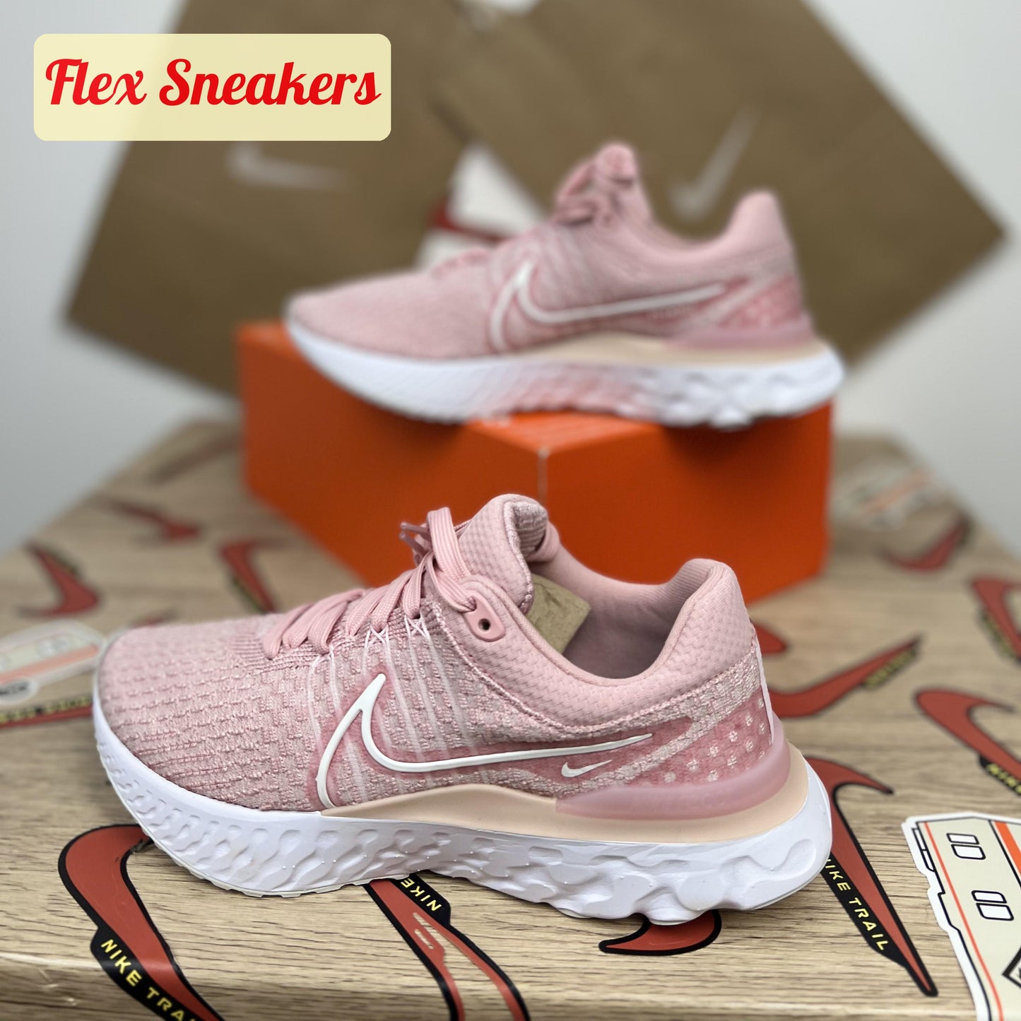 W React Infinity Run FK 3 Pink-Glaze