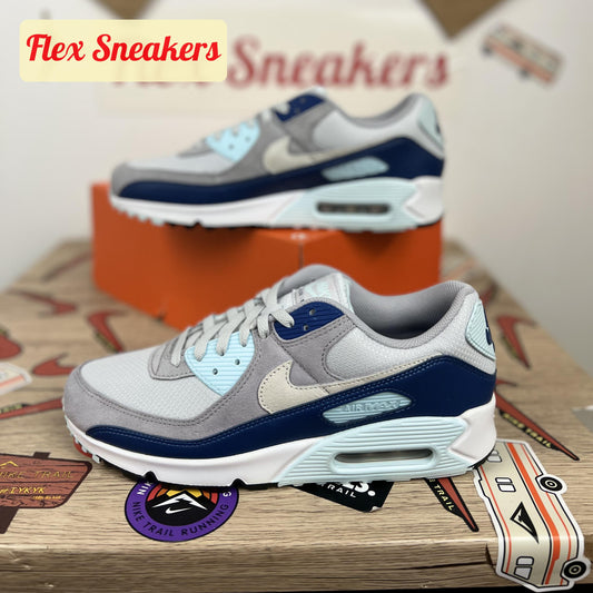 Air Max 90 Pure-Platinum/Court-Blue