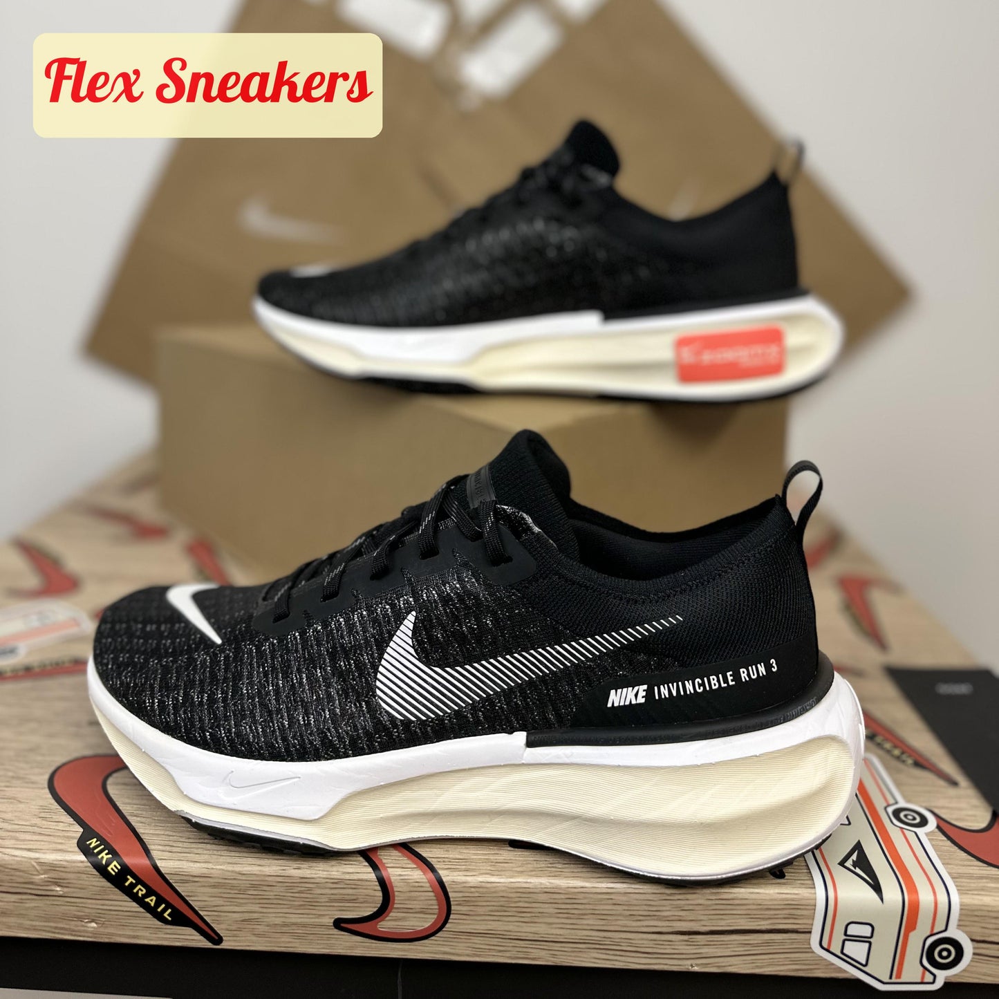 ZoomX Invincible Run FK 3 Black/Beige