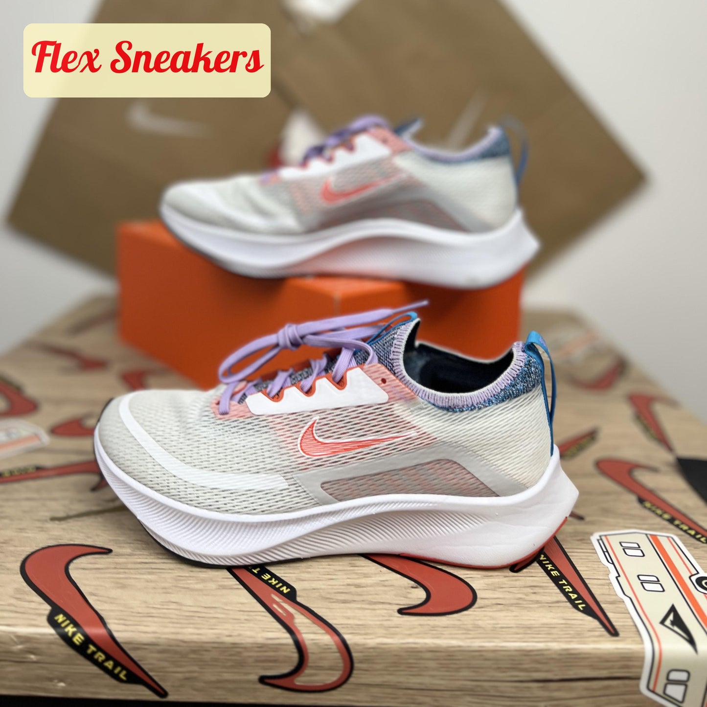 W Zoom Fly 4 White/Orange-Lilac