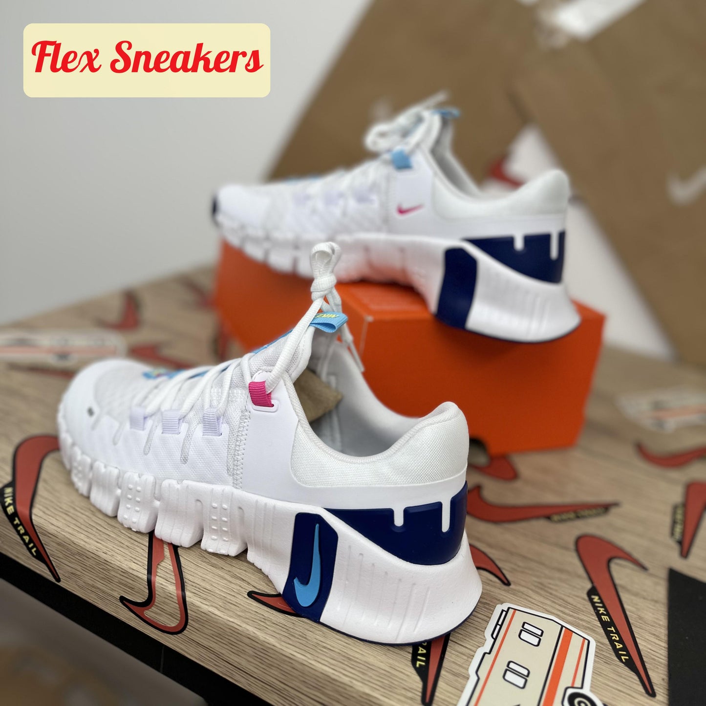 W Free Metcon 5 White/Blue